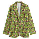 Cute Zombie Pattern Print Women's Cotton Blazer