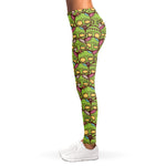 Cute Zombie Pattern Print Women's Leggings