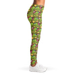 Cute Zombie Pattern Print Women's Leggings