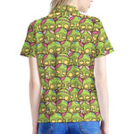 Cute Zombie Pattern Print Women's Polo Shirt