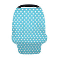 Cyan And White Polka Dot Pattern Print Baby Seat Cover