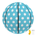 Cyan And White Polka Dot Pattern Print Basketball