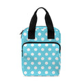 Cyan And White Polka Dot Pattern Print Bible Tote Bag
