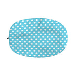 Cyan And White Polka Dot Pattern Print Car Side Mirror Covers