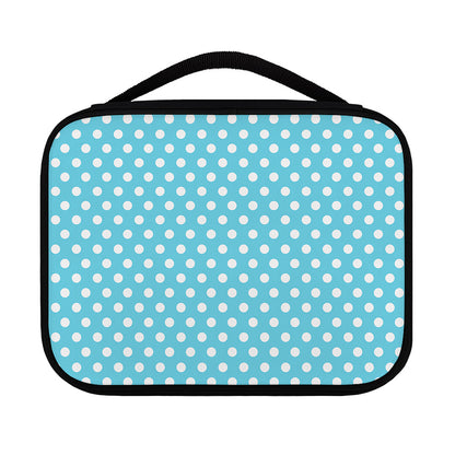 Cyan And White Polka Dot Pattern Print Classic Bible Case
