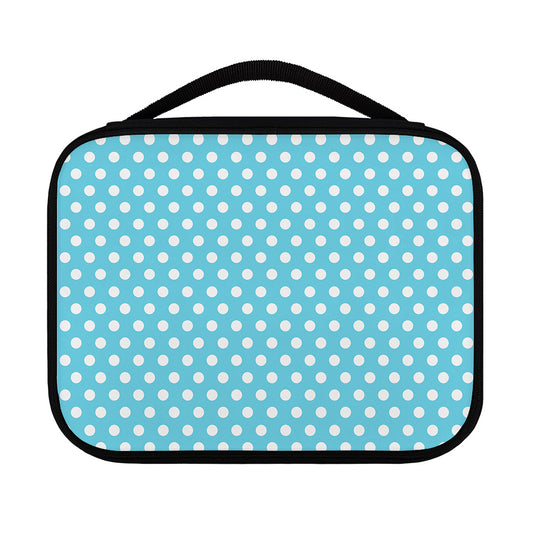 Cyan And White Polka Dot Pattern Print Classic Bible Case