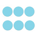 Cyan And White Polka Dot Pattern Print Coaster Set
