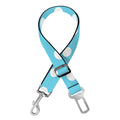 Cyan And White Polka Dot Pattern Print Dog Seat Belt