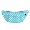 Cyan And White Polka Dot Pattern Print Fanny Pack