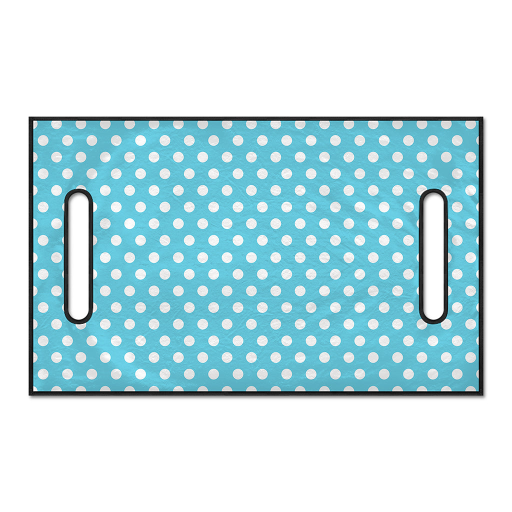 Cyan And White Polka Dot Pattern Print Golf Cart Seat Cover