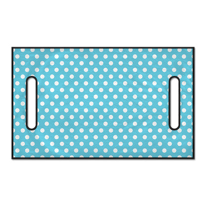 Cyan And White Polka Dot Pattern Print Golf Cart Seat Cover