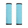 Cyan And White Polka Dot Pattern Print Handle Covers