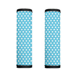 Cyan And White Polka Dot Pattern Print Handle Covers