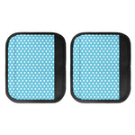 Cyan And White Polka Dot Pattern Print Handle Covers