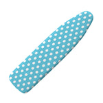 Cyan And White Polka Dot Pattern Print Ironing Board Cover