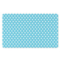 Cyan And White Polka Dot Pattern Print Polyester Doormat