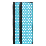 Cyan And White Polka Dot Pattern Print Refrigerator Handle Covers