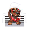 Dachshund With Red Sunglasses Print Adjustable Apron