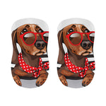 Dachshund With Red Sunglasses Print Bar Stool Covers