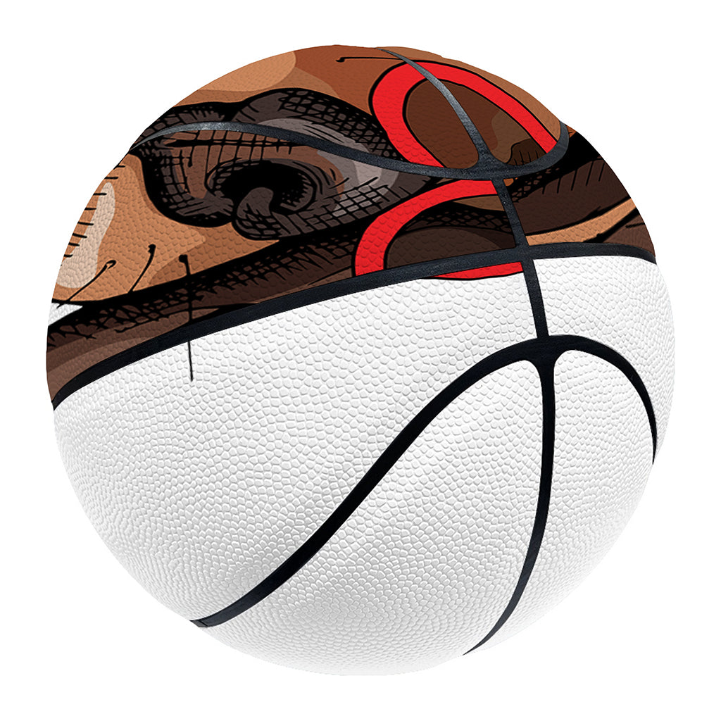 Dachshund With Red Sunglasses Print Basketball