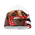 Dachshund With Red Sunglasses Print Beanie