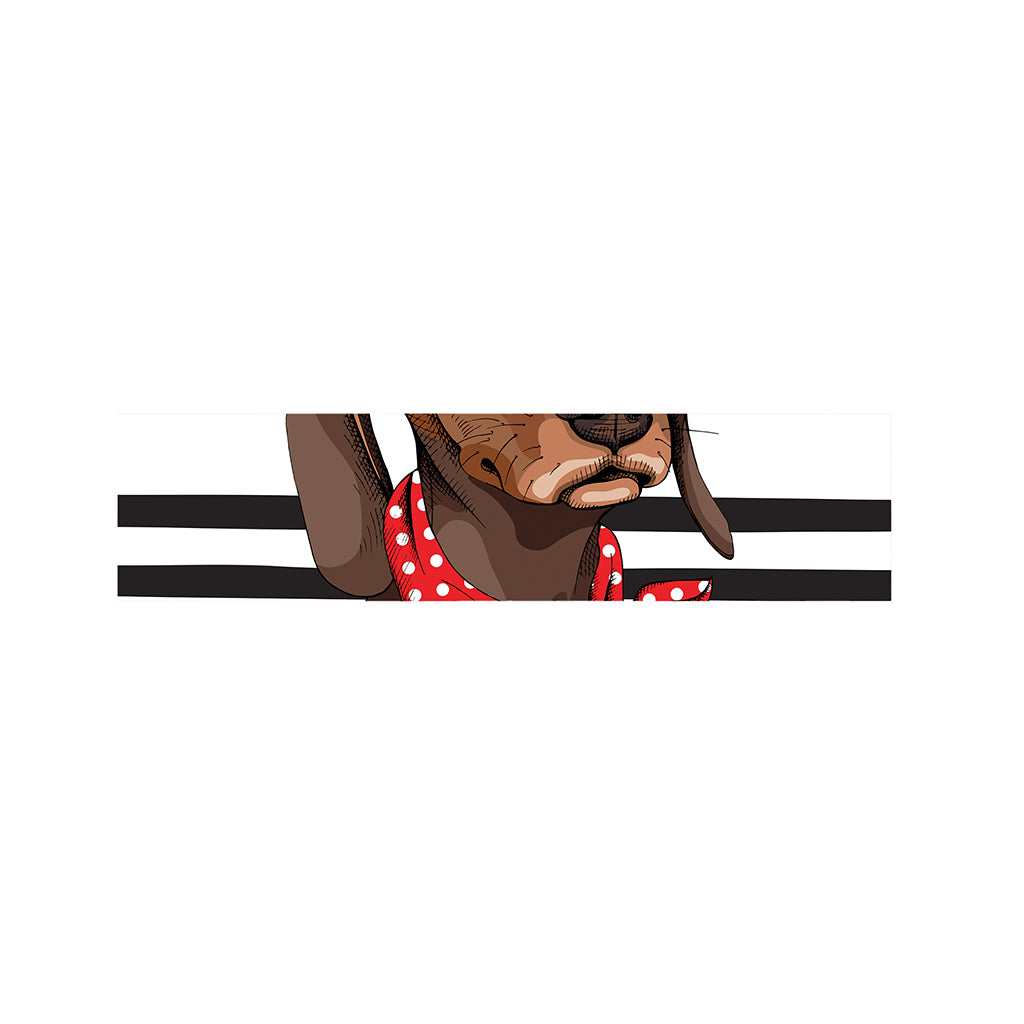 Dachshund With Red Sunglasses Print Bed Runner