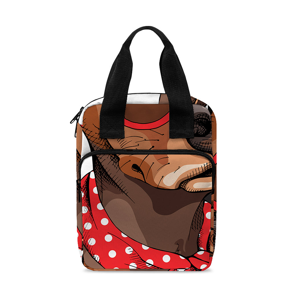 Dachshund With Red Sunglasses Print Bible Tote Bag