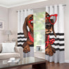 Dachshund With Red Sunglasses Print Blackout Grommet Curtains