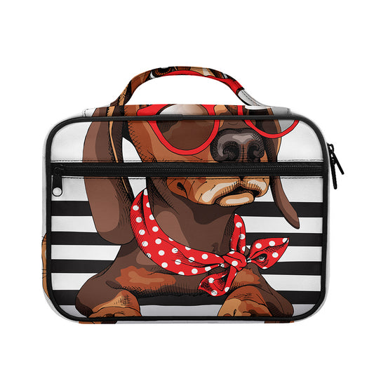 Dachshund With Red Sunglasses Print Briefcase Bible Bag
