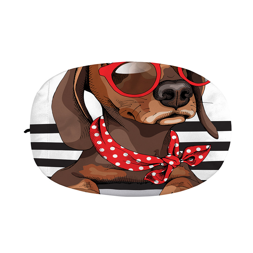 Dachshund With Red Sunglasses Print Car Side Mirror Covers
