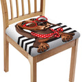 Dachshund With Red Sunglasses Print Chair Cushion Cover