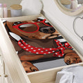 Dachshund With Red Sunglasses Print Changing Pad Cover