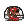 Dachshund With Red Sunglasses Print Coin Purse