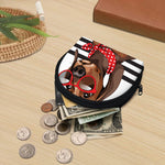 Dachshund With Red Sunglasses Print Coin Purse