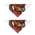 Dachshund With Red Sunglasses Print Dog Bandana