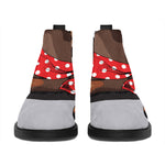 Dachshund With Red Sunglasses Print Flat Ankle Boots