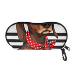 Dachshund With Red Sunglasses Print Glasses Case