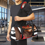 Dachshund With Red Sunglasses Print Gym Bag