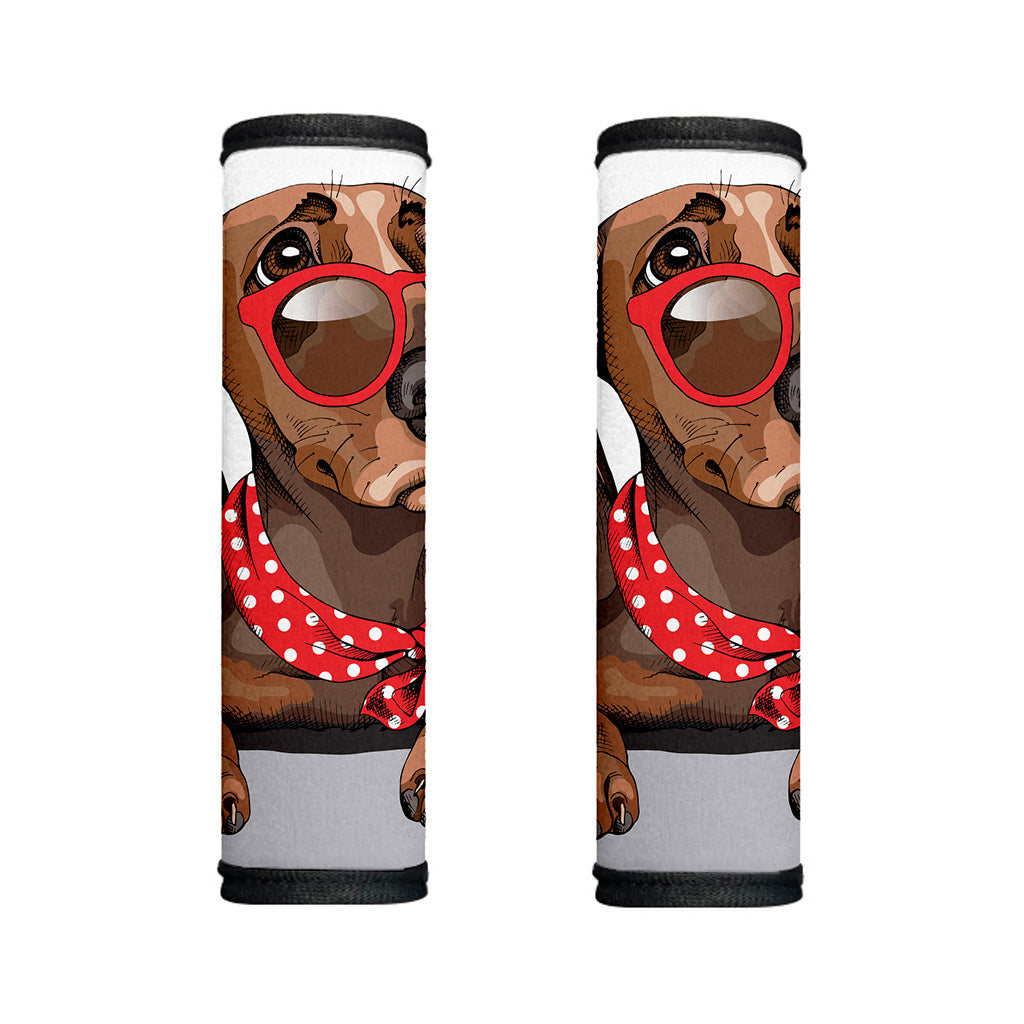 Dachshund With Red Sunglasses Print Handle Covers