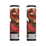 Dachshund With Red Sunglasses Print Handle Covers