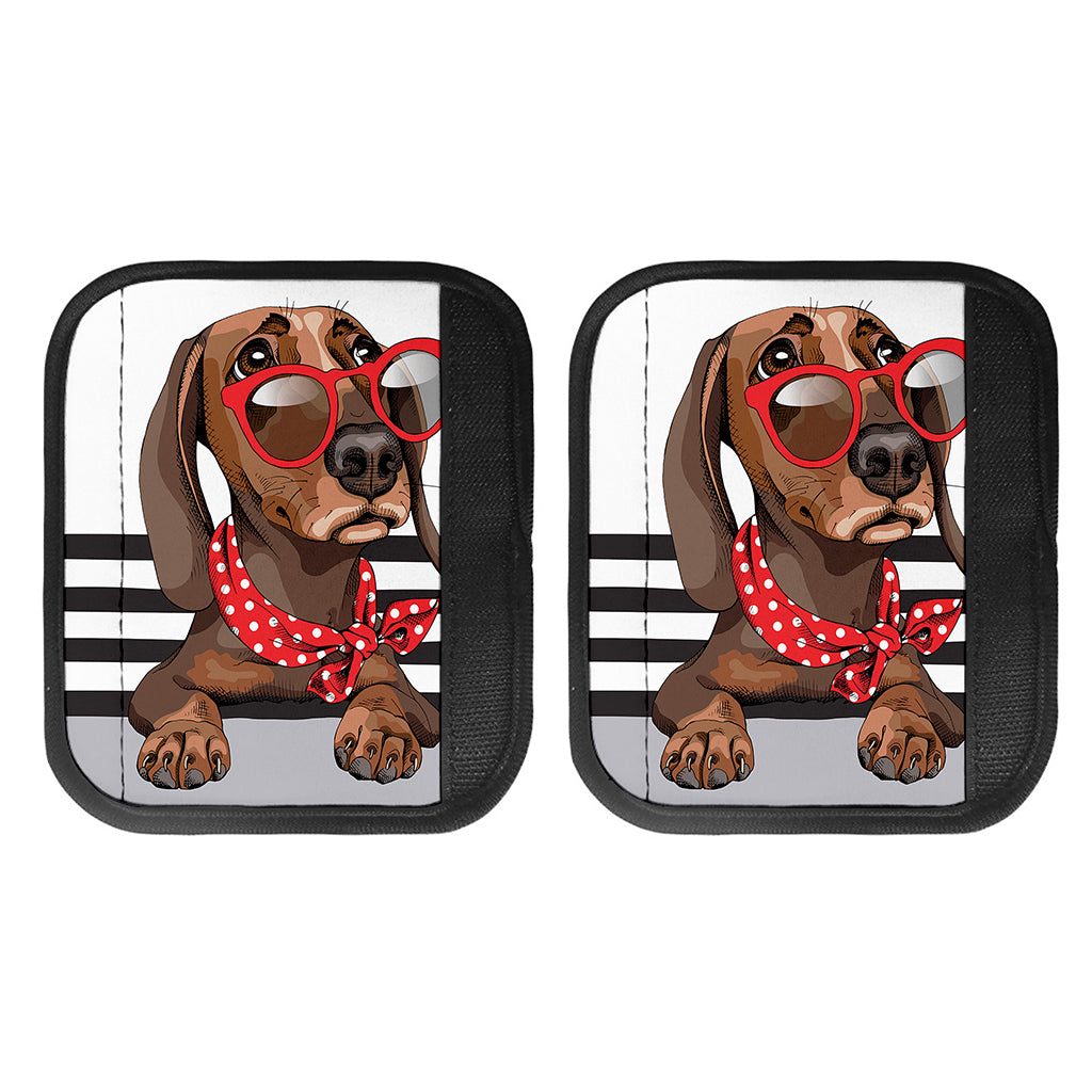 Dachshund With Red Sunglasses Print Handle Covers