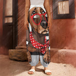 Dachshund With Red Sunglasses Print Harem Pants