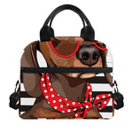 Dachshund With Red Sunglasses Print Insulated Lunch Bag