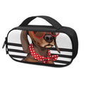 Dachshund With Red Sunglasses Print Portable Cooler Travel Case