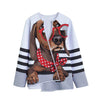 Dachshund With Red Sunglasses Print Long Sleeve Short Coat