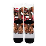 Dachshund With Red Sunglasses Print Long Socks