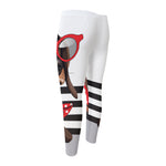 Dachshund With Red Sunglasses Print Men's Compression Pants