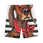 Dachshund With Red Sunglasses Print Men's Sports Shorts