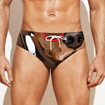 Dachshund With Red Sunglasses Print Men's Swim Briefs