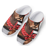 Dachshund With Red Sunglasses Print Mesh Casual Shoes